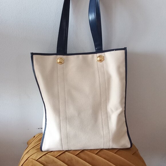 DRAPER JAMES Totes Y'all cream canvas tote bag with striped lining - Picture 7 of 16